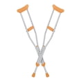 thumbnail image 1 of Muletas axilares Monicare para jóvenes de 1,48 m a 1,57 m. Muletas ergonómicas, ligeras, ajustables, de aluminio, con almohadillas y empuñaduras para las axilas (1 par, tamaño pequeño)., 1 of 5