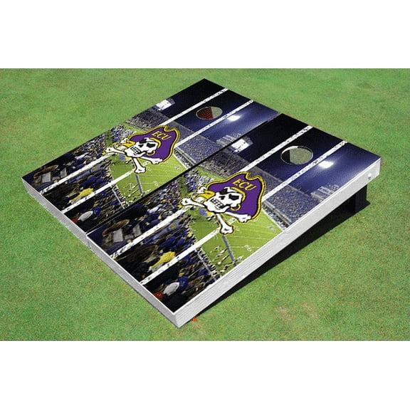 East Carolina University Stadium Long Strip Themed Cornhole Boards
