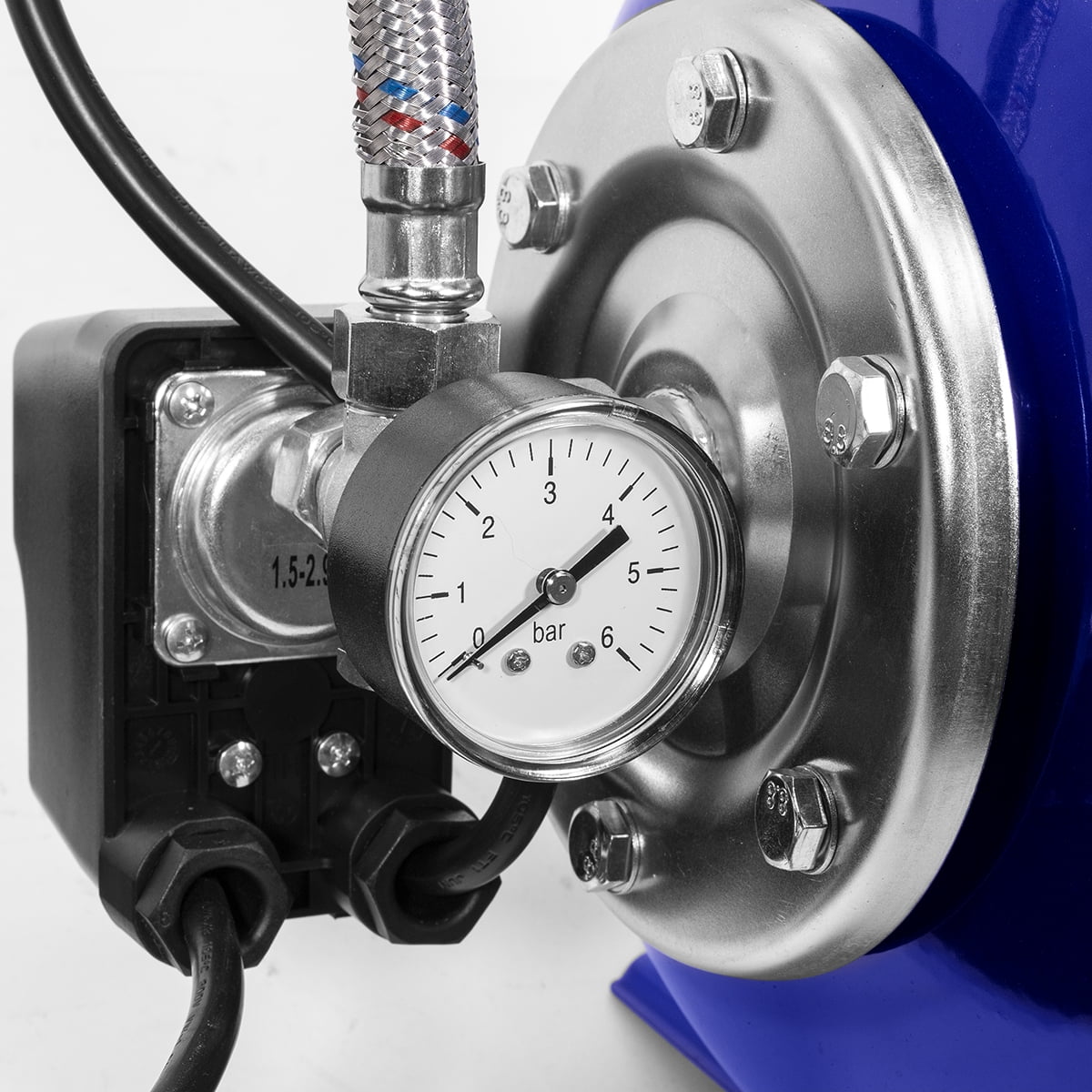 XtremepowerUS 1.5HP Shallow Well Pump With Stainless Steel Pressure Tank, 900 GPH 115V Irrigation Pump, Automatic Water Booster Jet Pump For Home, Garden, Lawn