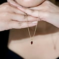 thumbnail image 5 of Rosec Jewels Marquise Garnet Pendant Necklace for Women - with Chain - 0.7 Carat - AAA Grade - January Birthstone Necklace, 14K Yellow Gold, 5 of 8