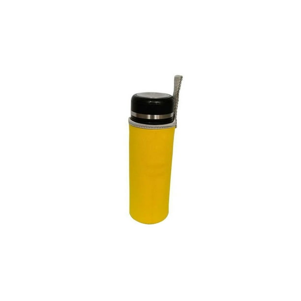 Reemplazo de la manga de la botella de agua de tela Aislamiento térmico Taza de vacío Cubierta del matraz Accesorios protectores aislantes con Almacenamiento y organización del hogar Amarillo Bearachild HA067112-02