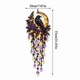 thumbnail image 4 of Elegant Halloween Cascade Wall Light, Raven Midnight Decor with Raven Crescent Moon and Cascading Crystals, Gothic Wall Hanging for Halloween Home, 4 of 7