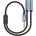 thumbnail image 1 of wonima11 MillSO Headset Splitter for 2 TRRS Headphones or Mics - 3.5mm Jack Adapter TRRS 4-Pole Splitter Male to 2 Dual Female Adapter, 1 of 1