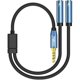 thumbnail image 1 of wonima11 MillSO Headset Splitter for 2 TRRS Headphones or Mics - 3.5mm Jack Adapter TRRS 4-Pole Splitter Male to 2 Dual Female Adapter, 1 of 1