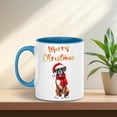 thumbnail image 3 of Merry Christmas Boxer Enjoys Woofmas Winter Xmas Holiday 11oz Accent Two-tone Mug Boxers Dog Lover Gifts Idea Coffee Tea Cup - 02022, 3 of 5