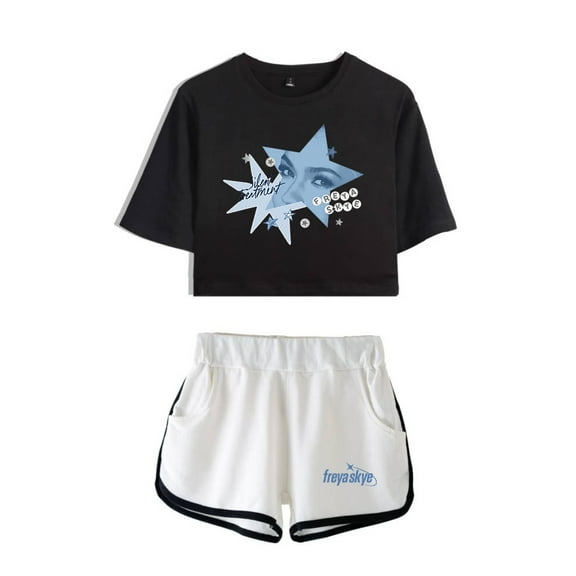 Freya Skye Silent Treatment Merch Short Sleeve Crop Top Shorts Two Piece Set Women's Top Sets