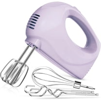 KitchenKey Handmixer Electric Handheld - 5 Speed Portable Kitchen Mixer Electric with 5 Stainless Steel Accessories Whisk, Food Beater for Whipping Mixing Cookies(Violet)