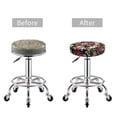thumbnail image 3 of Kdxio Many Kind Of Flowers Print Stool Covers Round,Stretch Round Bar Stool Covers Washable Bar Stool Cushion Slipcover for 12-15 Inch Chair, 3 of 5