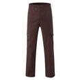 thumbnail image 6 of Seyurigaoka Men Casual Straight Pants Middle Waist Loose Pockets Casual Fall Trousers, 6 of 8