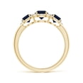 thumbnail image 2 of Angara Natural 0.6 Ct. Blue Sapphire with Blue Sapphire Classic Ring in 14K Yellow Gold for Women (Ring Size: 11.5), 2 of 9