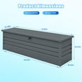thumbnail image 3 of Zolyndo 260 Gallon Waterproof Outdoor Storage Box, Outside Metal Deck Storage Box for Patio Tools, 3 of 8