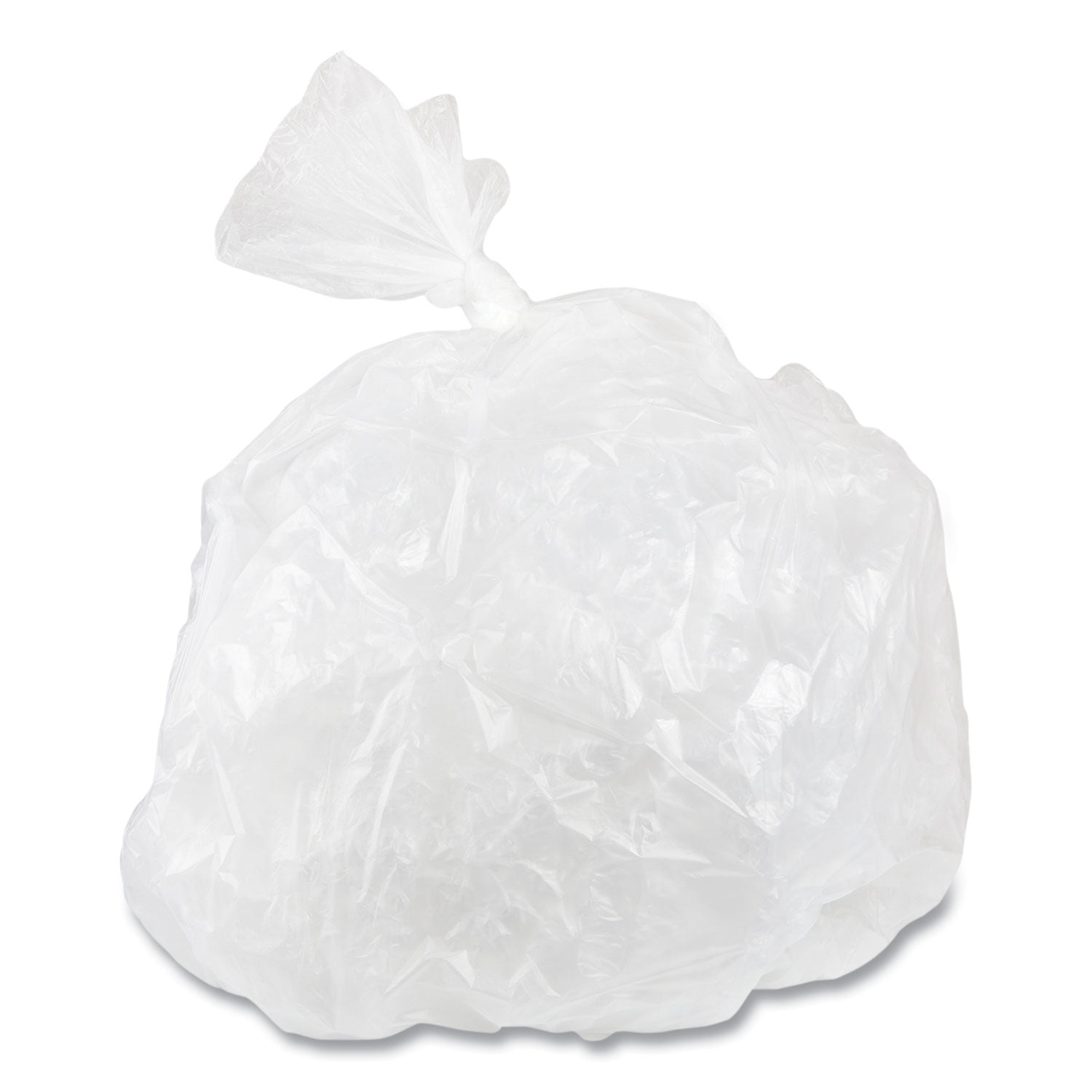 Inteplast Group S303713N 30 gal. 13 microns 30 in. x 37 in. High-Density Interleaved Commercial Can Liners - Clear (25 Bags/Roll, 20 Rolls/Carton)