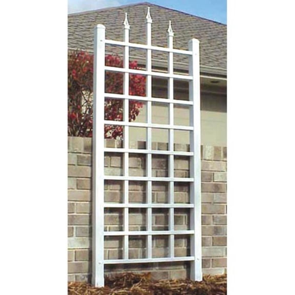 DuraTrel Camelot 28" x 64" White Vinyl Wall Trellis
