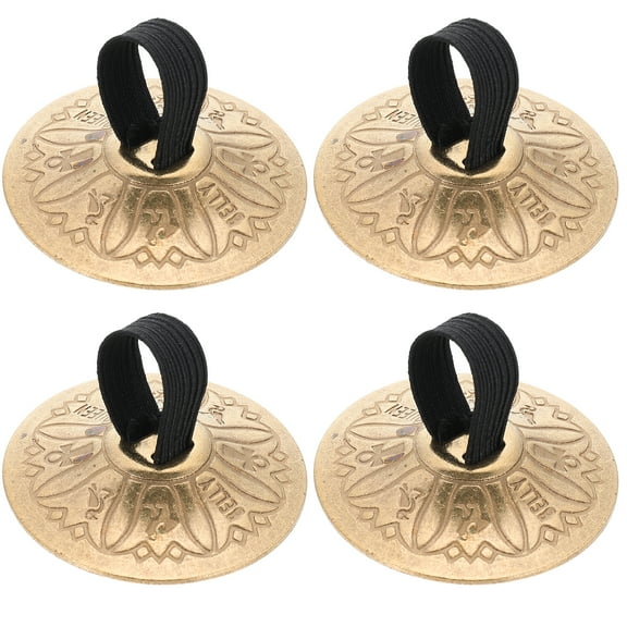 NUOLUX 2 Pairs Belly Dancing Cymbals Creative Finger Cymbals Musical Instrument for Kids