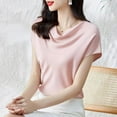 thumbnail image 2 of Ashirexll Tops for Women Trendy, Short Sleeve Shirts for Women, Classic Casual Long Sleeve Round Neck Solid Color Shirt, 2 of 3