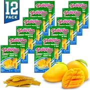 Philippine Brand Dried Mangoes Fruit Snacks {12 PACK} All Naturally Gluten Free, Vegan, Hand-Selected Delicious Fresh Mangos from Philippines, Grab and Go Perfect for Office & School F