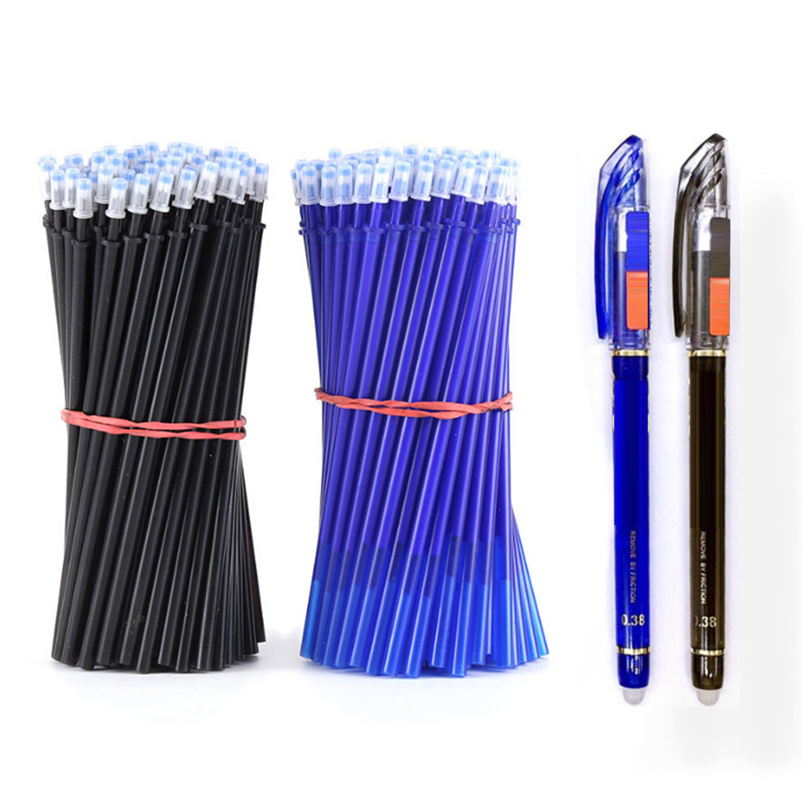 1 Set 0.38mm Erasable Gel Pen Leak Proof Writing Fluently No Ink Bleeding Replace Refill Kit