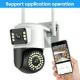 thumbnail image 6 of 4MP Dual Lens Wireless IP Camera, 2.4GHz & WiFi Camera Outdoor PTZ Smart Home Security IR Cam IP66 Waterproof, 6 of 12