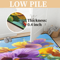thumbnail image 3 of CURLYOOT Colorful Flower Summer Floral Area Rugs for Living Room Bedroom, 4' 10" x 6' 8" Washable Rug, Floor Carpet with Non Slip Backing for Dining Room Indoor, 3 of 7