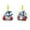 Blue Snowman, variant on LUBUBU DIY Printed Christmas Creative Pattern Design Home Decoration Ceramic Pendant Two-piece Set (Double-sided Printing)-Blue Snowman