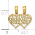 thumbnail image 2 of FJC Finejewelers 14k Yellow Gold Best Friends Breakapart Charm, 2 of 5