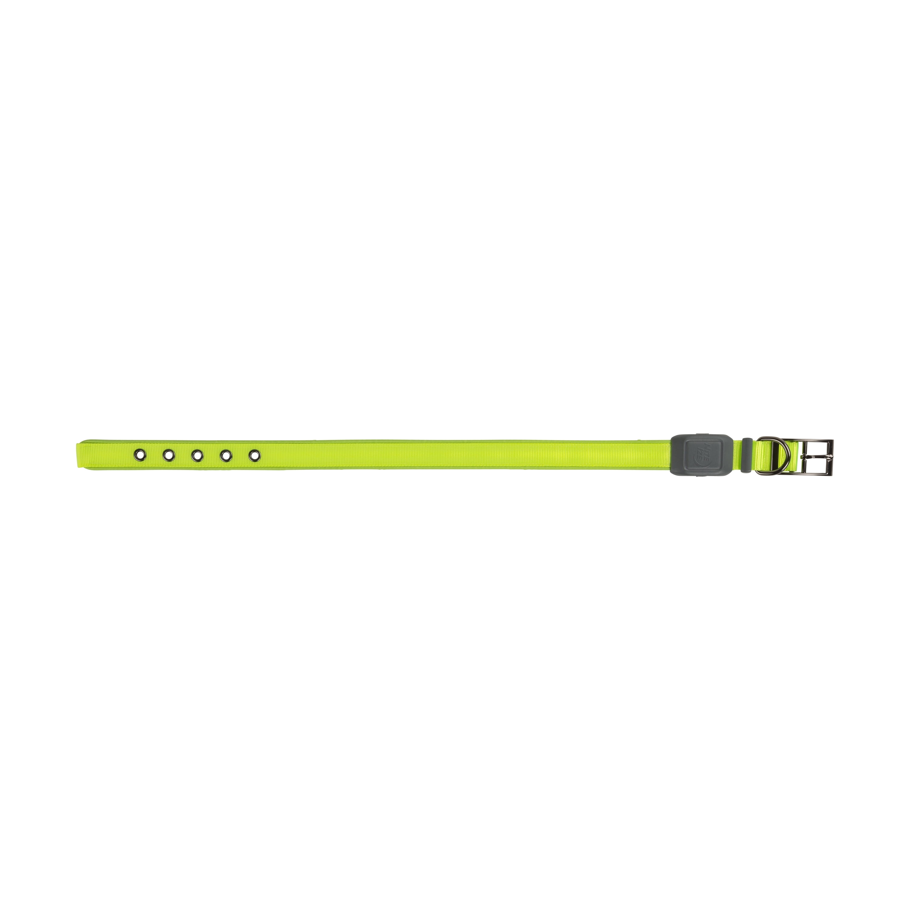 Nite Ize NiteDog Rechargeable LED Collar, USB Rechargeable Light Up Dog Collar w/Metal Buckle, Water Resistant, Large, Lime