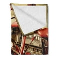 thumbnail image 2 of Cars Soft Flannel Fleece Throw Blanket, Interior of an Antique Classic Aged Car Exquisite Control Board Details Retro Picture, Cozy Plush for Indoor and Outdoor Use, 70" x 90", Red Grey, by Ambesonne, 2 of 5