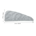 thumbnail image 2 of Unique Bargains 1 Pc Water-absorbent Hair Towel Wrap for Bathroom Hotel Coral Fleece Gray, 2 of 5