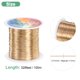 thumbnail image 3 of Alambre de joyería de 0.3 mm, calibre 28, alambre de manualidades de 328 pies, alambre de cobre para hacer joyas/plantar/tejer/manualidades DIY, alambres de metal suave [100M, oro champán], 3 of 7