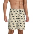 thumbnail image 2 of Balery Pug Dog Face Pantalones cortos de pijama de punto de algodón para hombre con cinturilla y bolsillos-3X-Large, 2 of 6
