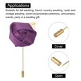 thumbnail image 5 of Ramilletes de rosa Unique Bargains 6 Pcs para Novio Alfileres Ceremonia de Boda Aniversario Cena Formal Fiesta Dulce Morado, 5 of 5