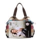 thumbnail image 4 of SNUG STAR - Bolso de mano de lona multicolor a rayas con enrejado cruzado para mujer, Multi Color-04, L, 4 of 5