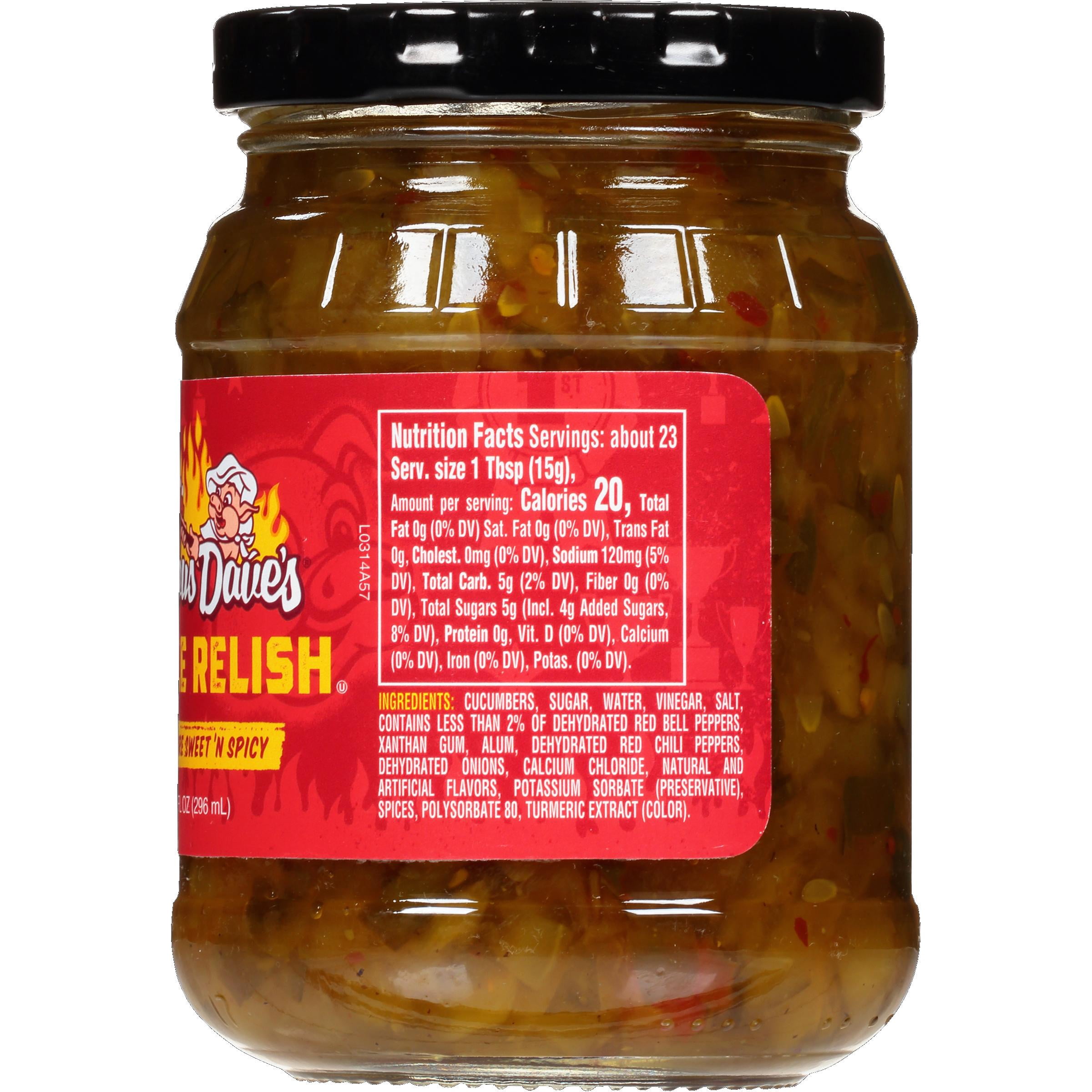 Famous Dave's Signature Sweet 'N Spicy Pickle Relish, 10 fl oz Jar