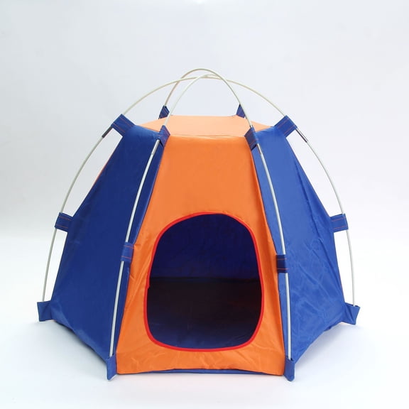 Hemoton Small Dog Cat Tent Outdoor Waterproof Pet Detachable Easy To Clean Hexagon Pet House For Outdoor Use Portable Pet Shelter