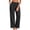 Black, variant on Zulora Women's High Waist Wide Leg Pants Drawstring Hem Casual Jogger Trousers with Pockets Loose Fit for Daily Workout