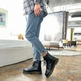 thumbnail image 4 of Botas de hombre Zapatos de cuero Botas de nieve de invierno para hombre Botas altas con forro polar Ropa de trabajo de estilo británico, 4 of 6
