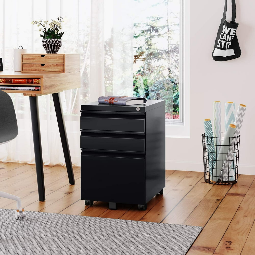 Rolling File with 3Drawer, Antitilt Locking Lateral File