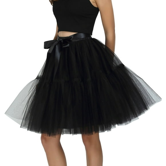 Ketyyh-chn99 Tennis Skirt Women Leather Skirt Women's Chiffon High Waist Pleated A-Line Flared Maxi Skirts Black,One Size