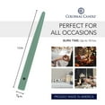 thumbnail image 3 of Colonial Candle Unscented Taper Candles, Shamrock Green, 12 inch - Pack of 12, Dripless Taper Candle with Premium Cotton Wick and Clean Burn for Parties, Weddings, and Holiday Dinners, 3 of 5