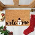 thumbnail image 2 of Merry Christmas Carpet Christmas Welcome Carpet Photo Props Mat Christmas Snowman Snowflake Carpet Christmas Thermal Rug Modern Carpet Throw Blanket Extra Large Living Room Rug Modern Area Rug Kids, 2 of 3
