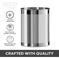 thumbnail image 2 of Stainless Steel Utensil Holder - 5" Diameter, Utensil Caddy, Weighted Base for Stability - Larger-Sized Utensil Crock and Countertop Utensil Organizer, Stainless Steel, 2 of 5