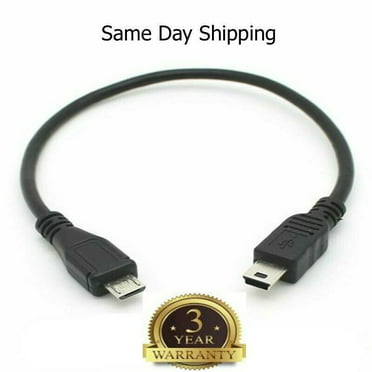 Seismic Audio 8 Inch Micro USB Male to Mini USB Male Adapter Cable 