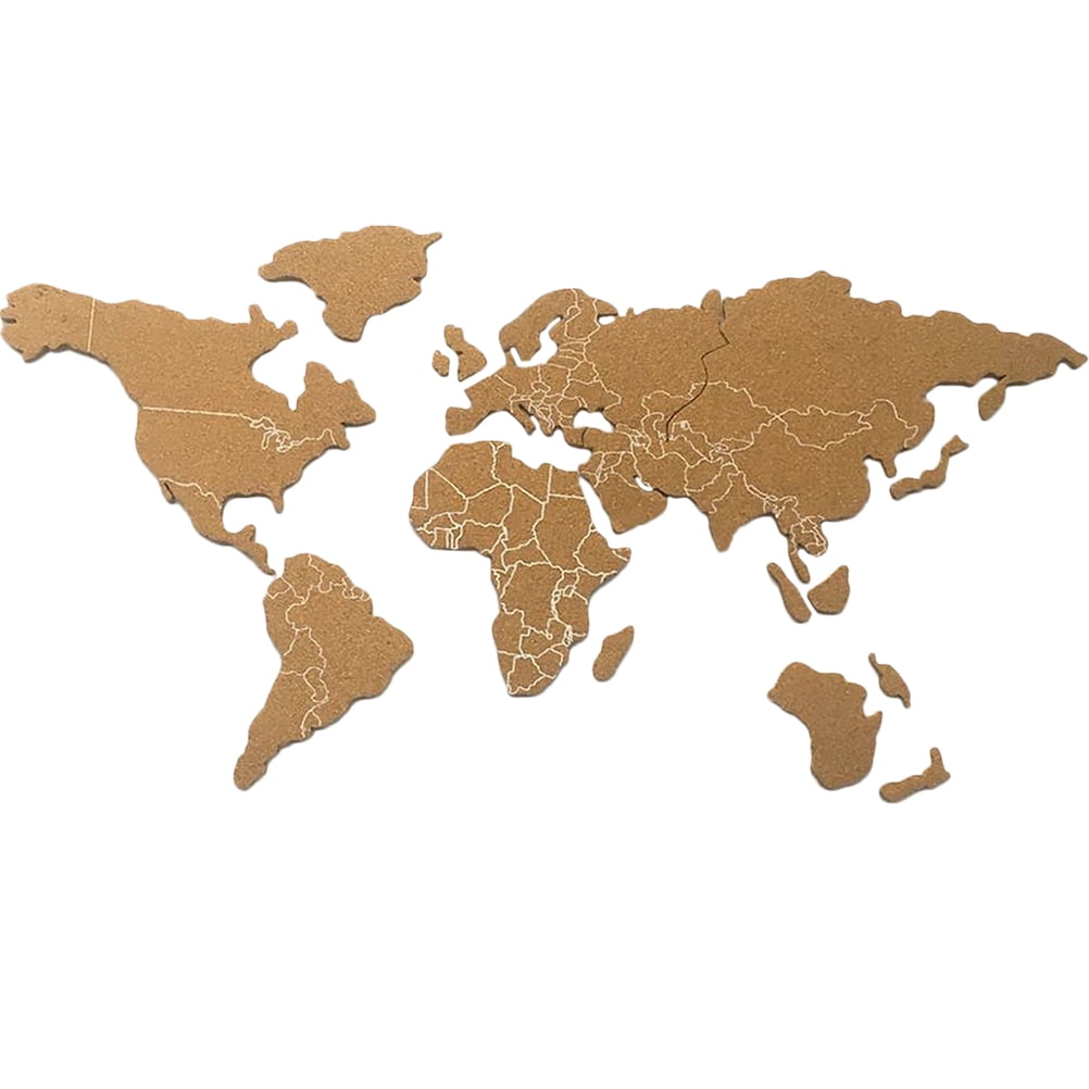 1 Set World Map Cork Board Self Adhesive Cork Pin Board Cork Message