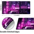 thumbnail image 3 of XL Extended Large Gaming Mouse Pad 31.5x11.8 in Desk Mat Mouse Pads, Tokyo Street Pixel Art Desk Pad Laptop Mousepad PC Keyboard Waterproof Non-Slip Table Mat Purple Retro Japanese Desktop Mat, 3 of 6