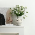 thumbnail image 5 of LuxenHome Rustic Off-White with Gray 12.4-Inch Tall Terracotta Urn Vase, 5 of 10