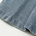 thumbnail image 4 of LYMAYTER 5-14Y Girls Juniors Girls Summer Loose Fit Ruffled Edge Cute Denim Shorts, 4 of 8