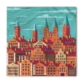 thumbnail image 1 of Amsterdam Bandana, Vertical Retro Buildings, Unisex Head and Neck Tie, by Ambesonne, 1 of 2