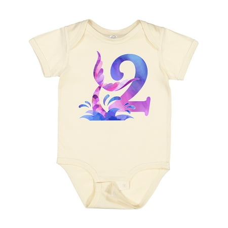

Inktastic 2nd Birthday Mermaid Tail Gift Baby Boy or Baby Girl Bodysuit