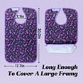 thumbnail image 2 of Wegreeco 3 Pack Adult Bibs, Washable Waterproof Clothing Protector with Eating Crumb Catcher, 30*17.7",Flowers, 2 of 7
