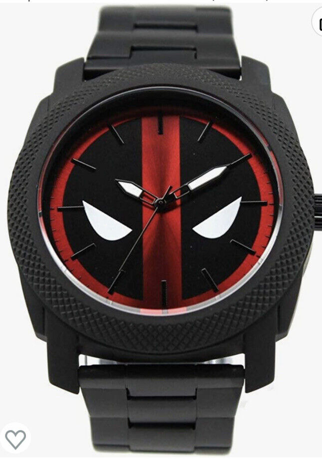Marvel Deadpool Stainless Steel Mens Watch Accutime DEP 8001